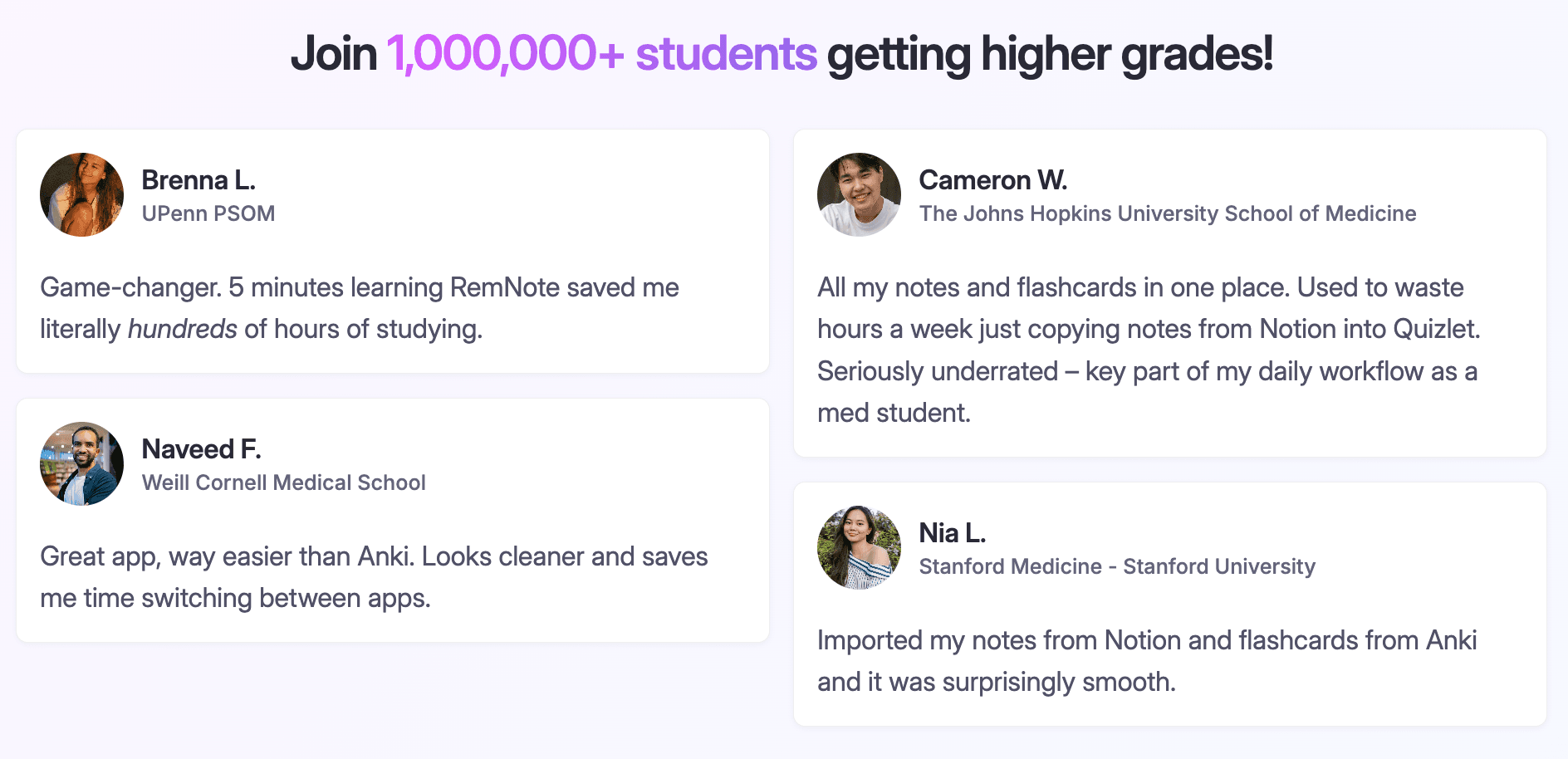 Happy RemNote user reviews.