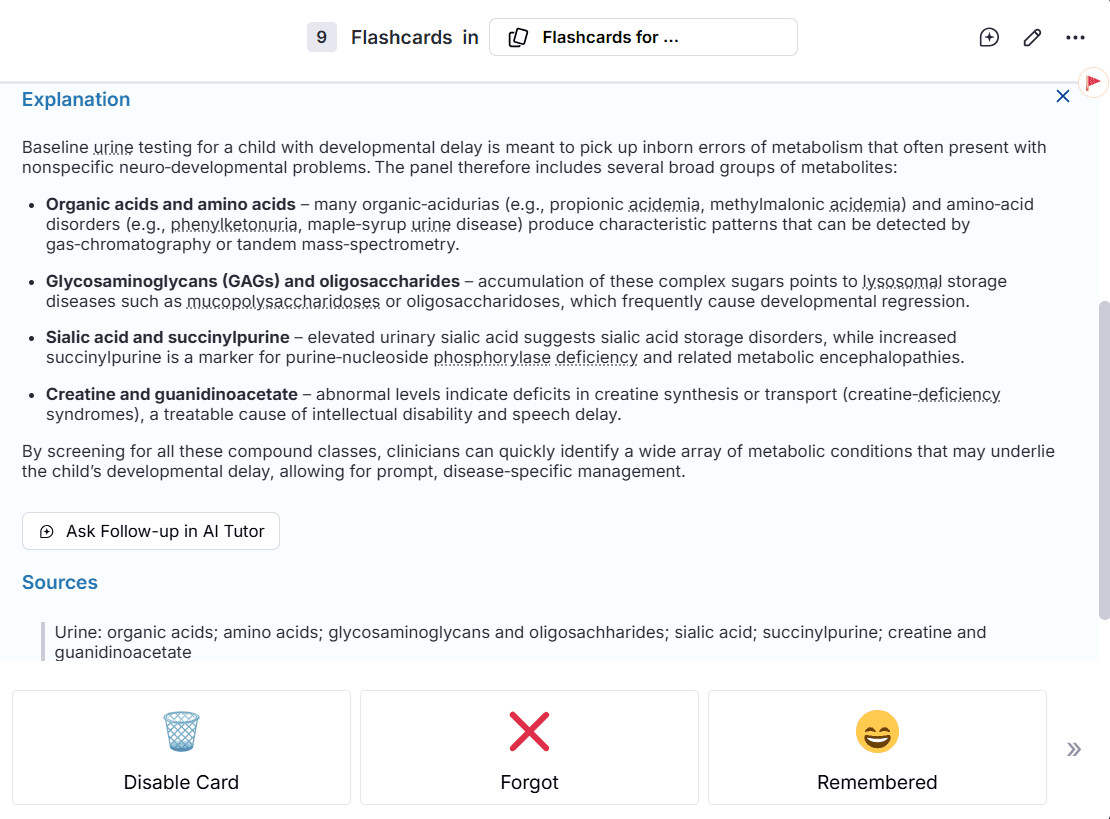 Explanation of a flashcard in RemNote.
