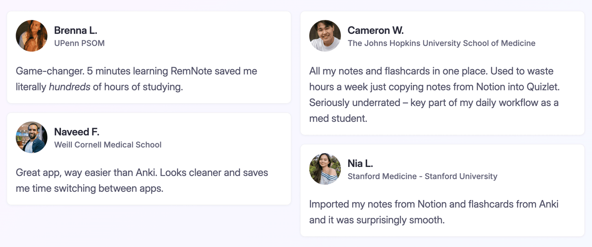 Happy RemNote user reviews.