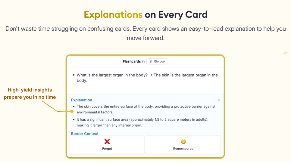 How RemNote explains every flashcard.