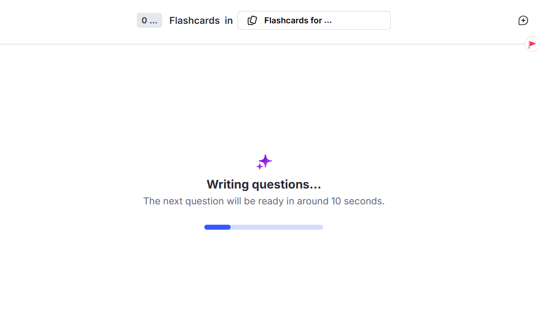 Screen showing flashcards being generated in RemNote.