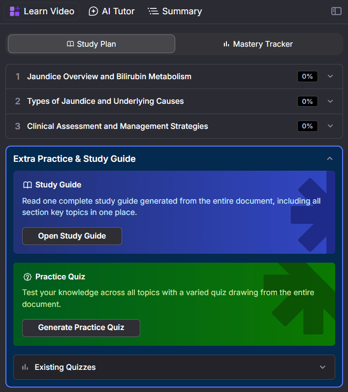 Study plan in RemNote.